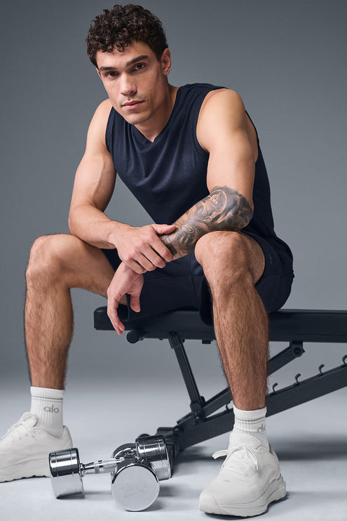 alo Men's The Triumph Muscle Tank - Navy
