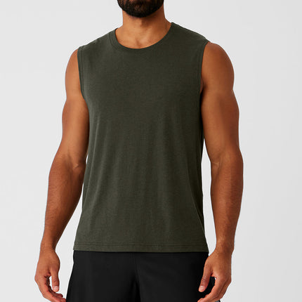 alo Men's The Triumph Muscle Tank - Stealth Green