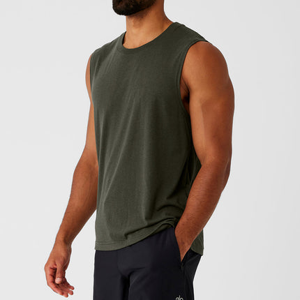 alo Men's The Triumph Muscle Tank - Stealth Green
