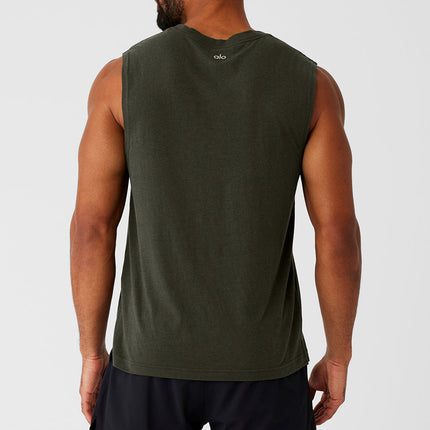 alo Men's The Triumph Muscle Tank - Stealth Green