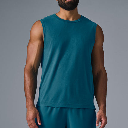 alo Men's The Triumph Muscle Tank - Oceanic Teal