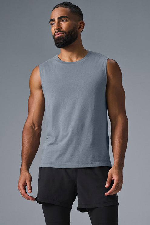 alo Men's The Triumph Muscle Tank - Steel Grey