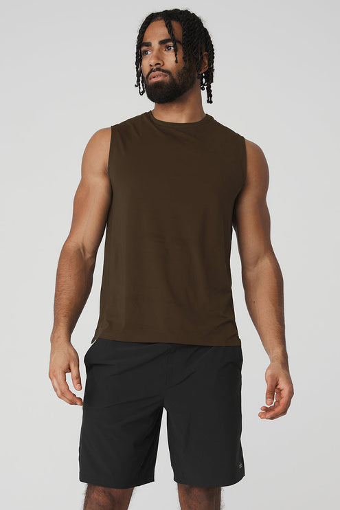 alo Men's Idol Performance Tank - Espresso