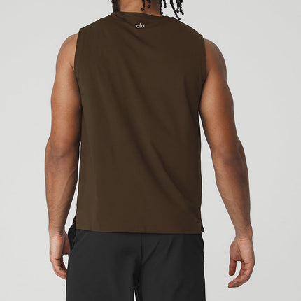 alo Men's Idol Performance Tank - Espresso