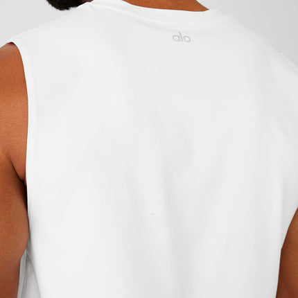 alo Men's Conquer Muscle Tank - White