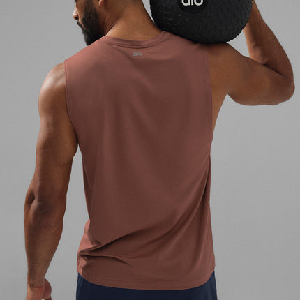 alo Men's Conquer Muscle Tank - Chestnut