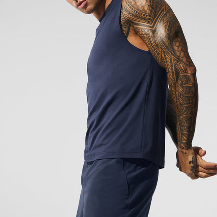 alo Men's Conquer Muscle Tank - Navy