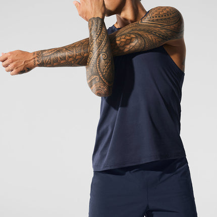 alo Men's Conquer Muscle Tank - Navy