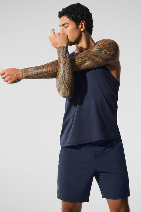 alo Men's Conquer Muscle Tank - Navy