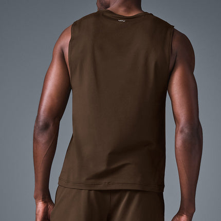 alo Men's Conquer Muscle Tank - Espresso