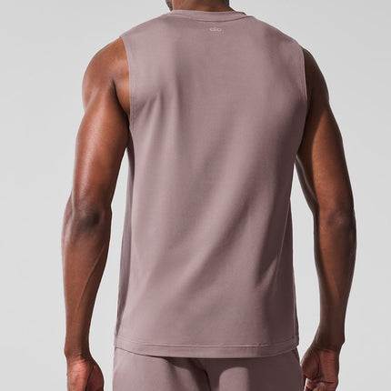 alo Men's Conquer Muscle Tank - Mushroom