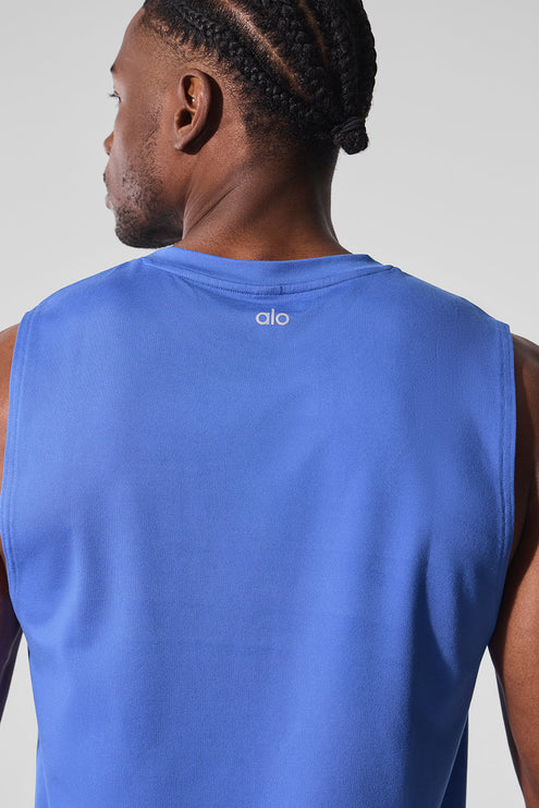 alo Men's Conquer Muscle Tank - Marathon Blue