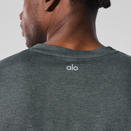 alo Men's Conquer Muscle Tank - Charcoal Green Heather