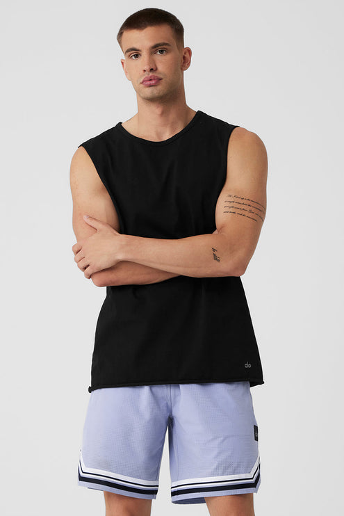 alo Men's Society Raw Edge Tank - Black