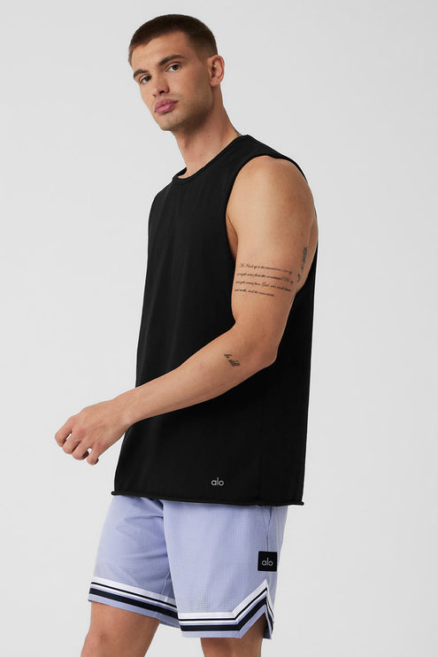 alo Men's Society Raw Edge Tank - Black