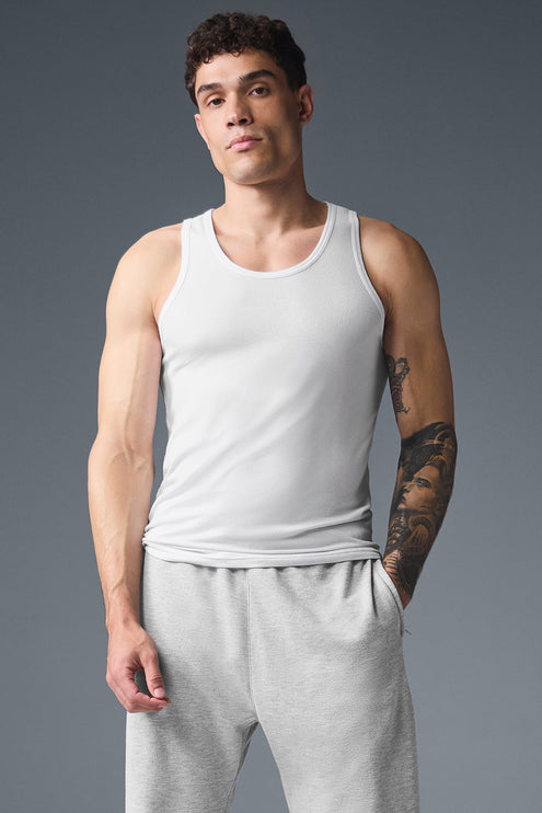 alo Men's Everyday Modal Rib Tank - White