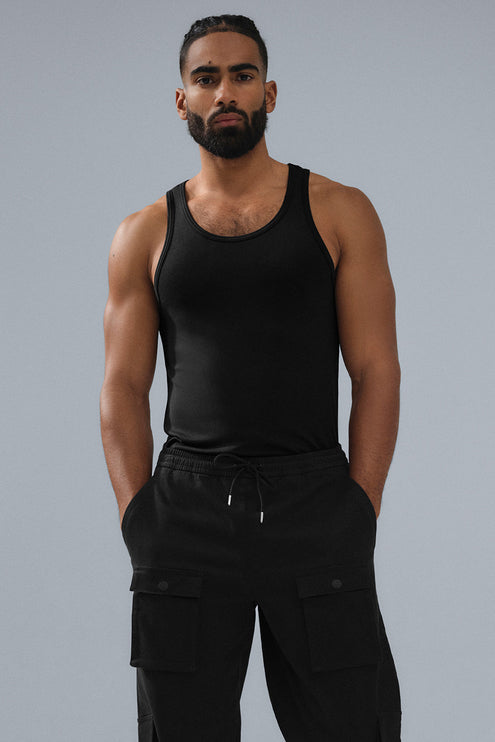 alo Men's Everyday Modal Rib Tank - Black