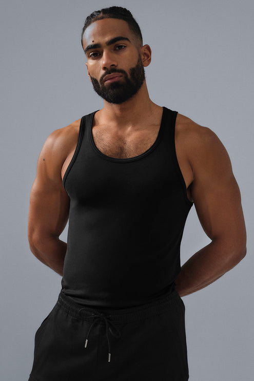 alo Men's Everyday Modal Rib Tank - Black