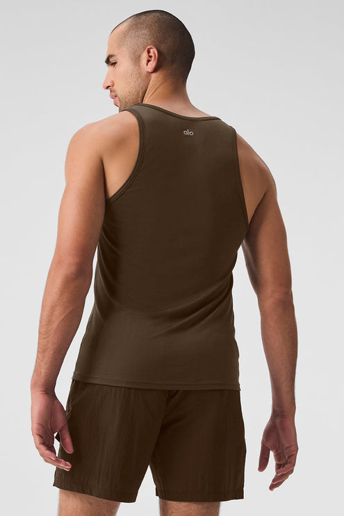 alo Men's Everyday Modal Rib Tank - Espresso