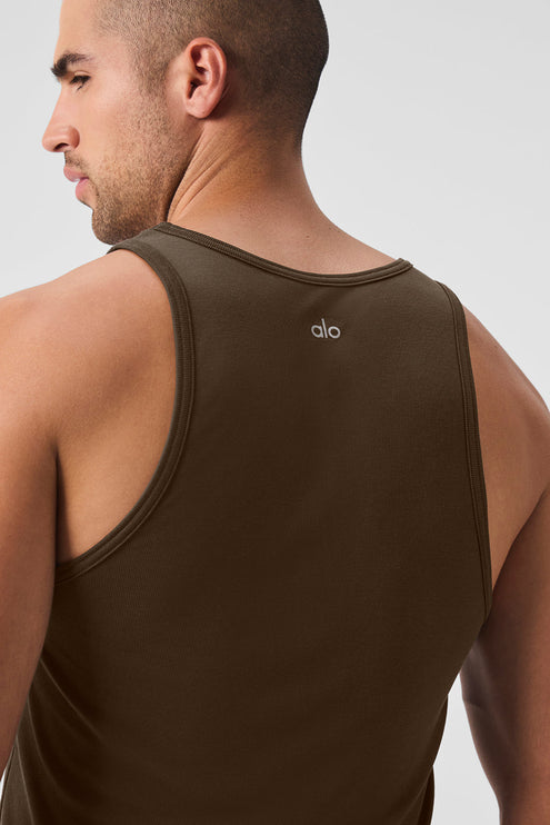 alo Men's Everyday Modal Rib Tank - Espresso