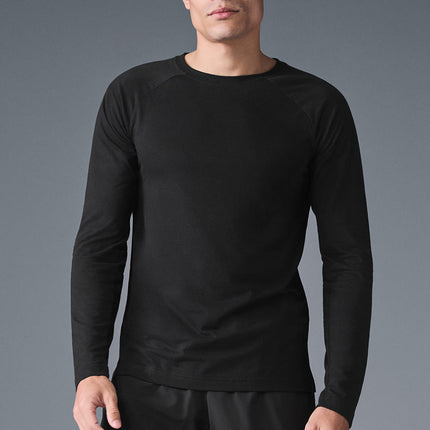 alo Men's Triumph Long Sleeve Tee - Black