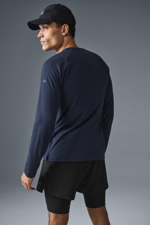 alo Men's Triumph Long Sleeve Tee - Navy