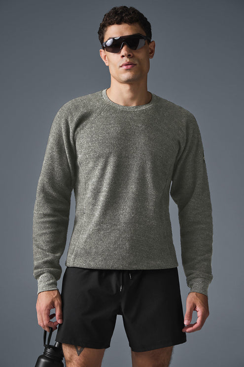 alo Men's Triumph Crew Neck Sweatshirt - Grey Triblend