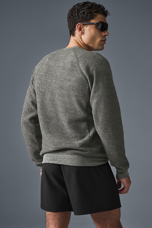 alo Men's Triumph Crew Neck Sweatshirt - Grey Triblend