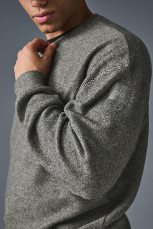 alo Men's Triumph Crew Neck Sweatshirt - Grey Triblend