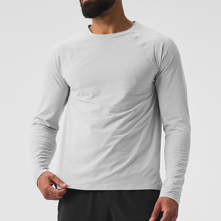 alo Men's Idol Long Sleeve Performance Tee - Titanium