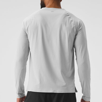 alo Men's Idol Long Sleeve Performance Tee - Titanium