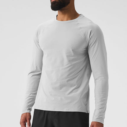 alo Men's Idol Long Sleeve Performance Tee - Titanium