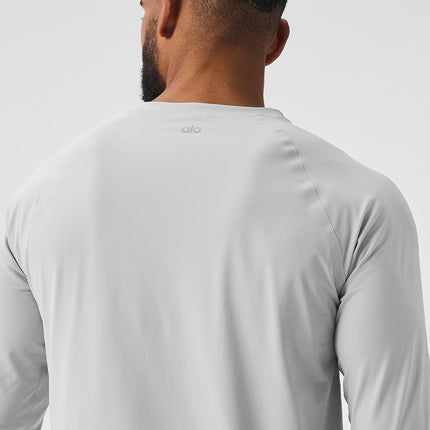alo Men's Idol Long Sleeve Performance Tee - Titanium