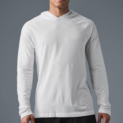alo Men's Core Hooded Runner - White