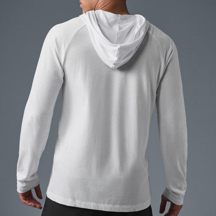 alo Men's Core Hooded Runner - White