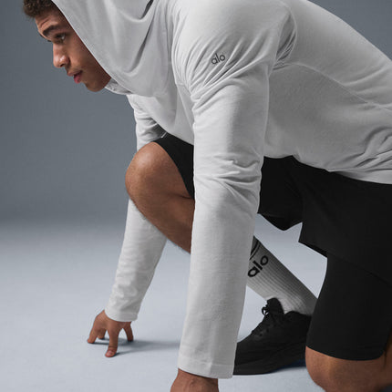 alo Men's Core Hooded Runner - White