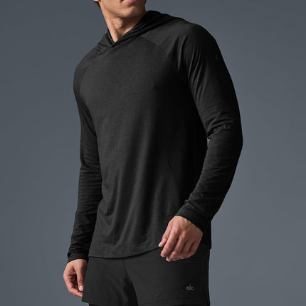 alo Men's Core Hooded Runner - Black