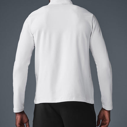 alo Men's Conquer 1/4 Zip Reform Long Sleeve - White