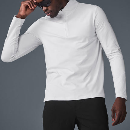 alo Men's Conquer 1/4 Zip Reform Long Sleeve - White