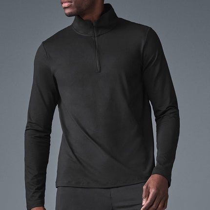 alo Men's Conquer 1/4 Zip Reform Long Sleeve - Black