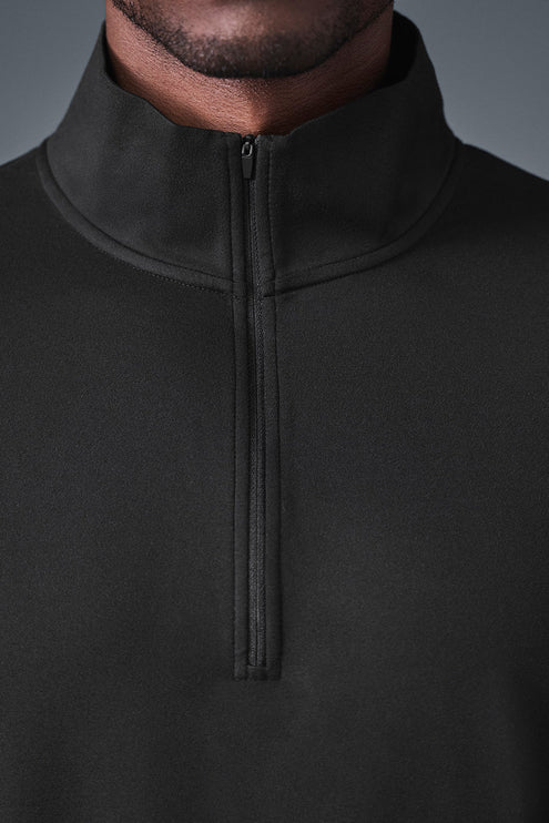 alo Men's Conquer 1/4 Zip Reform Long Sleeve - Black
