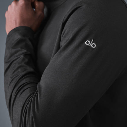 alo Men's Conquer 1/4 Zip Reform Long Sleeve - Black