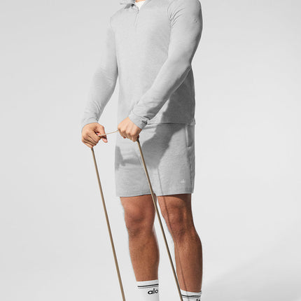 alo Men's Conquer 1/4 Zip Reform Long Sleeve - Athletic Heather Grey