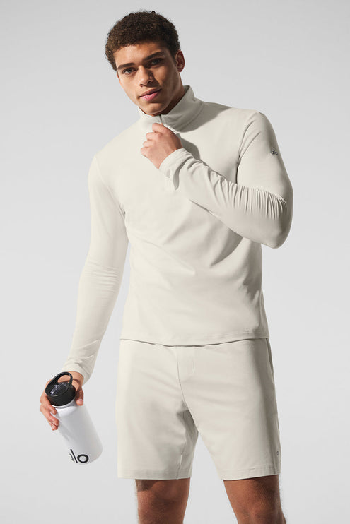 alo Men's Conquer 1/4 Zip Reform Long Sleeve - Bone