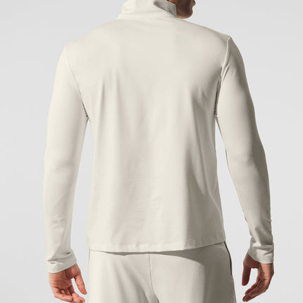 alo Men's Conquer 1/4 Zip Reform Long Sleeve - Bone