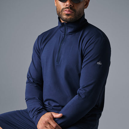 alo Men's Conquer 1/4 Zip Reform Long Sleeve - Navy