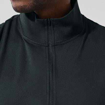 alo Men's Conquer 1/4 Zip Reform Long Sleeve - Charcoal Green