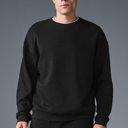 alo Men's Chill Crew Neck Pullover - Black