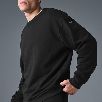 alo Men's Chill Crew Neck Pullover - Black