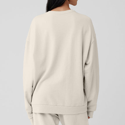 alo Women's Chill Crew Neck Pullover - Bone